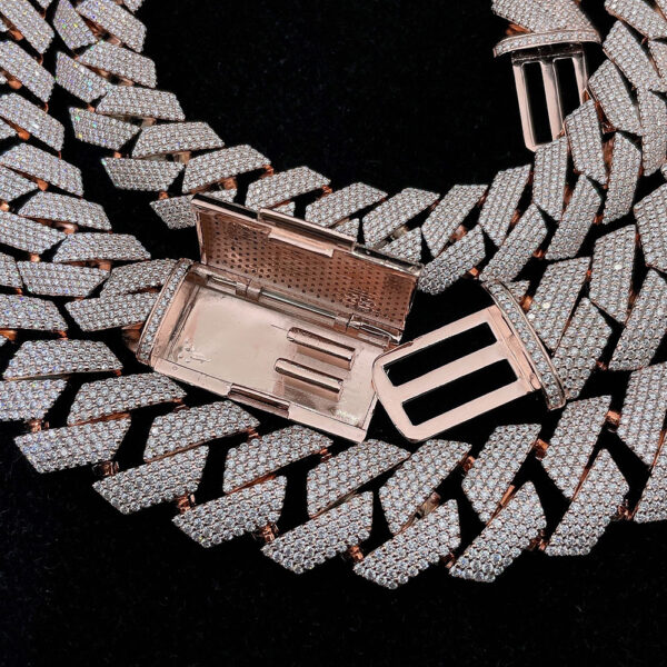 Moissanite Cuban Link Chain Necklaces S925 Silver - Image 6