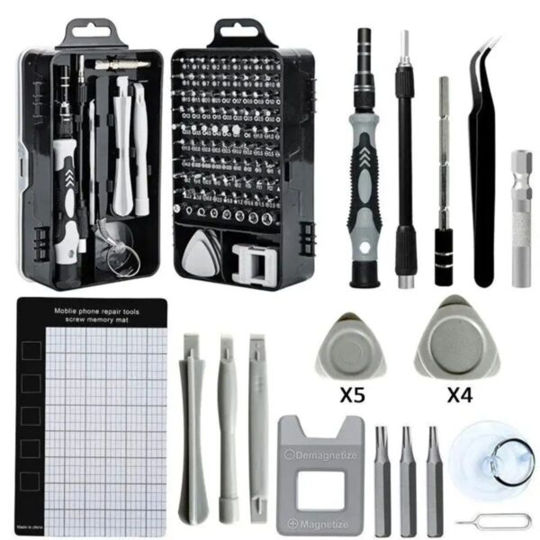 115 In 1 Precision Screwdriver Set,  Super Durable Mini Professional Magnetic Repair Tool Kit, Small Screwdriver For Phone, Computer, Watch, Laptop, Macbook, Eyeglass, Electronic - Image 8