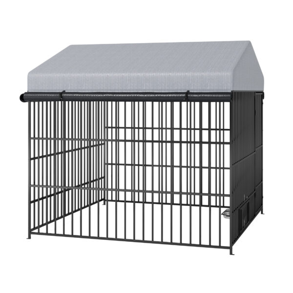 Large Kennel Outdoor Pet Pen Dog Running Pen Animal House Metal Chicken Coop Fence With Roof Cover - Image 2