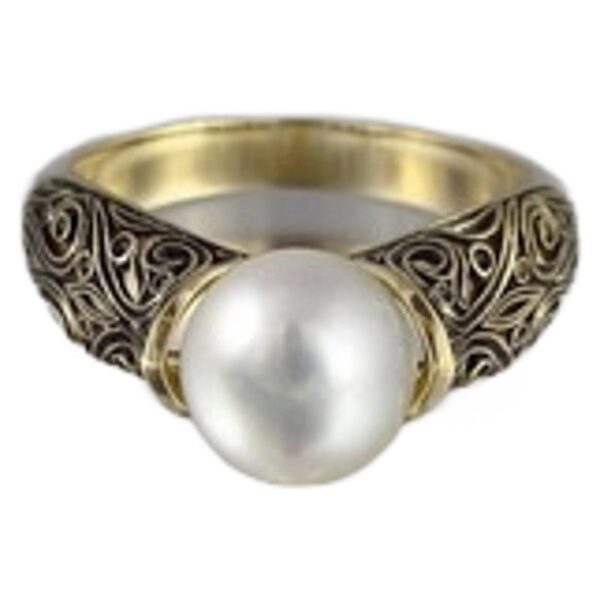Inlaid Imported Artificial ABS Pearl Ring - Image 3