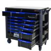 12-Layer Drawer Multi-Purpose Tool Car, With Wheels, Iron Top