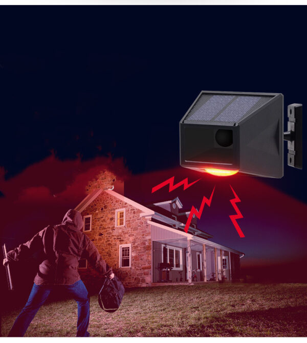 Solar Infrared Body Sensing Remote Control Alarm Lamp - Image 5