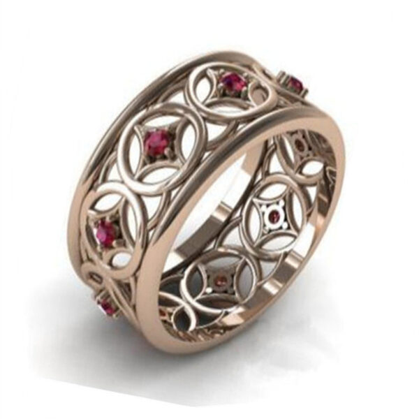 Simple Ring Luxury Domineering Rose Gold Full Diamond Micro Inlaid Zircon - Image 8
