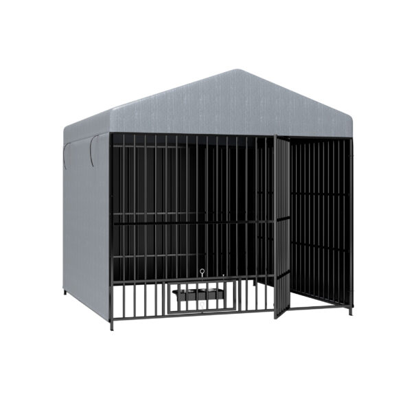 Large Kennel Outdoor Pet Pen Dog Running Pen Animal House Metal Chicken Coop Fence With Roof Cover - Image 10