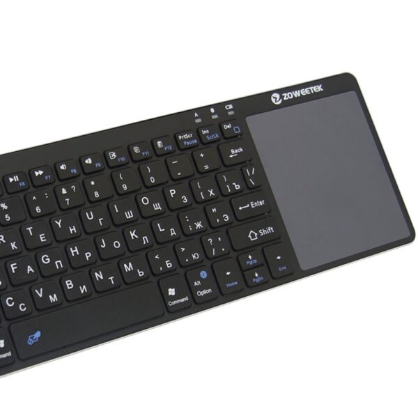 Zoweetek k12bt-1 Mini Wireless Bluetooth Keyboard Russian English Spanish Touchpad For Smart Tv Box Pc Android Phone Pad - Image 3