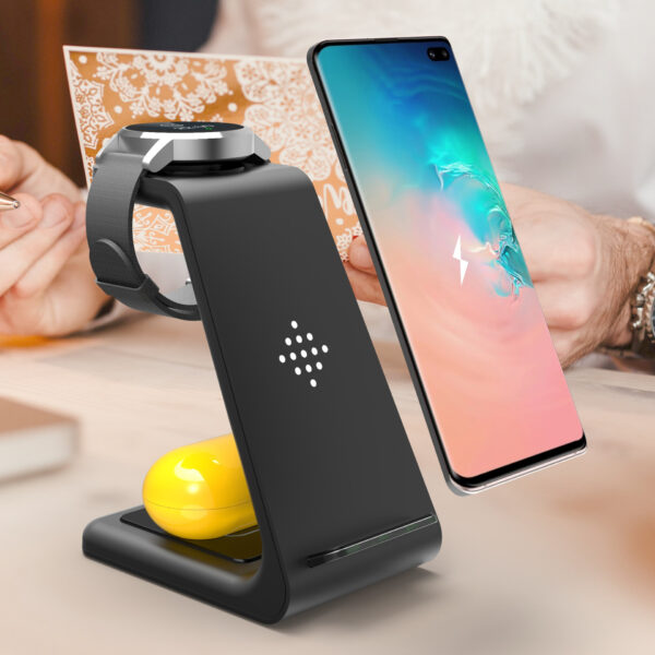 3 In 1 Fast Charging Station Wireless Charger Stand Wireless Quick Charge Dock For Phone Holder - Image 8