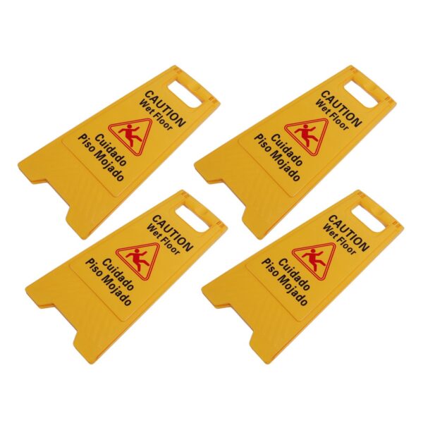 12Pcs Wet Floor Sign Foldable A Frame Caution Floor Sign Plastic 2 Sided for Indoor Outdoor - Image 9