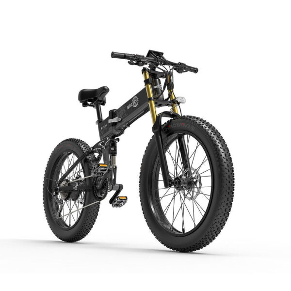 BEZIOR X PLUS E-Bike E-bicycle 1500W Motor 26x4.0  Fat Tire Black Grey - Image 6