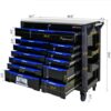 12-Layer Drawer Multi-Purpose Tool Car, With Wheels, Iron Top