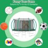 14FT Trampoline With Enclosure - Recreational Trampolines With Ladder, ASTM Approval Outdoor Trampoline For Kids