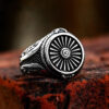 Steel Warrior European And American Retro Biker's Style Titanium Steel Ring