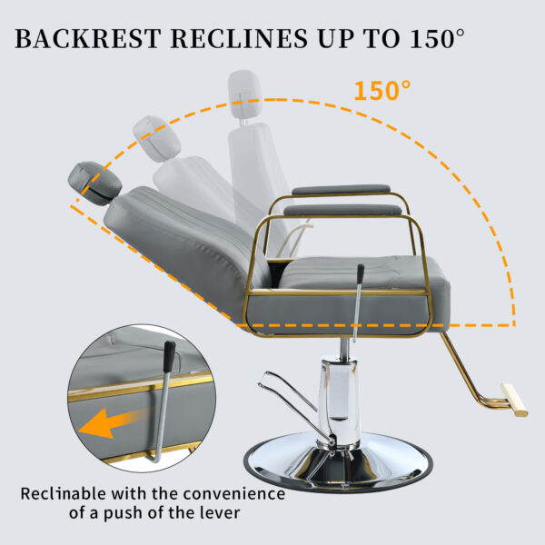 Metal Barber Salon Chair - Image 9
