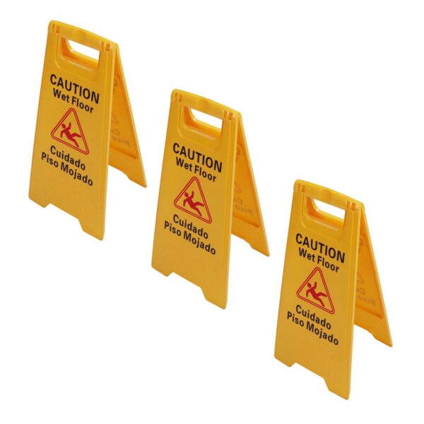 12Pcs Wet Floor Sign Foldable A Frame Caution Floor Sign Plastic 2 Sided for Indoor Outdoor - Image 5