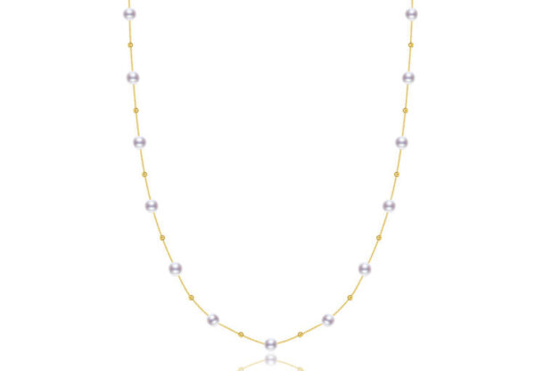 5.5-7.5mm Freshwater Pearl Gypsophila Necklace - Image 5
