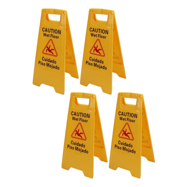 12Pcs Wet Floor Sign Foldable A Frame Caution Floor Sign Plastic 2 Sided for Indoor Outdoor - Image 4