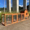 Wooden Chicken Coop Outdoor Hen House With Nest Box Wire Fence Poultry Cage