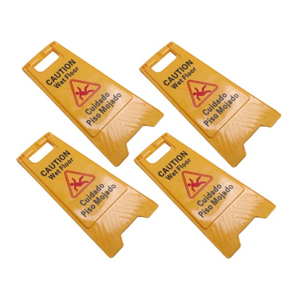 12Pcs Wet Floor Sign Foldable A Frame Caution Floor Sign Plastic 2 Sided for Indoor Outdoor - Image 2