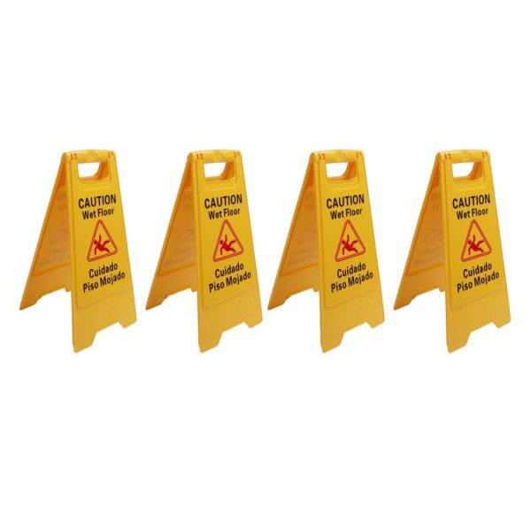 12Pcs Wet Floor Sign Foldable A Frame Caution Floor Sign Plastic 2 Sided for Indoor Outdoor - Image 6
