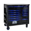 12-Layer Drawer Multi-Purpose Tool Car, With Wheels, Iron Top