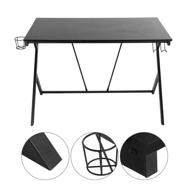 Modern Ergonomic RShape Frame Stable Gaming Table Computer Desk for Home Office Working Use - Image 6