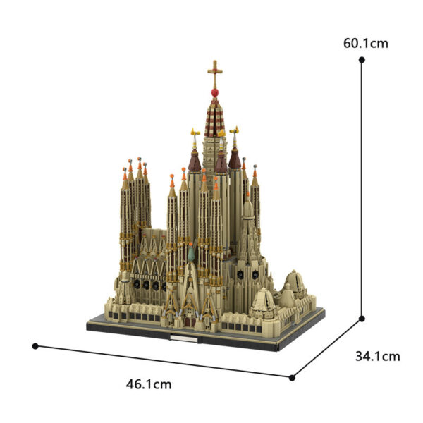 Street View Building Series Barcelona Sagrada Familia Building Block Set Model - Image 3