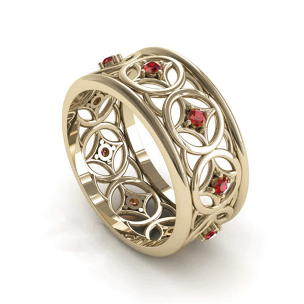 Simple Ring Luxury Domineering Rose Gold Full Diamond Micro Inlaid Zircon - Image 5