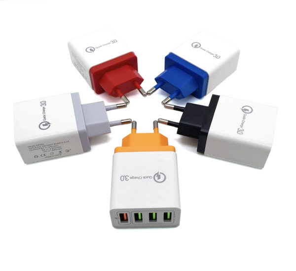 USB Charger Quick Charge 3.0 4 Phone Adapter For Tablet Portable Wall Mobile Charger Fast Charger - Image 9
