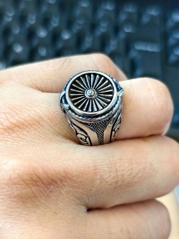 Steel Warrior European And American Retro Biker's Style Titanium Steel Ring - Image 5