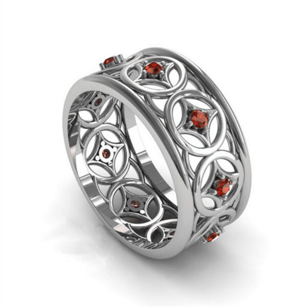 Simple Ring Luxury Domineering Rose Gold Full Diamond Micro Inlaid Zircon - Image 6