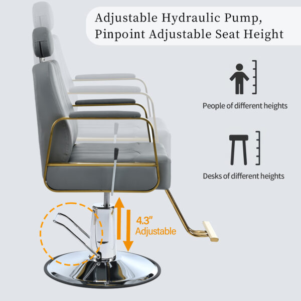 Metal Barber Salon Chair - Image 7