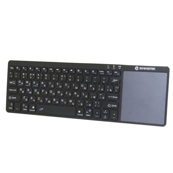 Zoweetek k12bt-1 Mini Wireless Bluetooth Keyboard Russian English Spanish Touchpad For Smart Tv Box Pc Android Phone Pad - Image 5