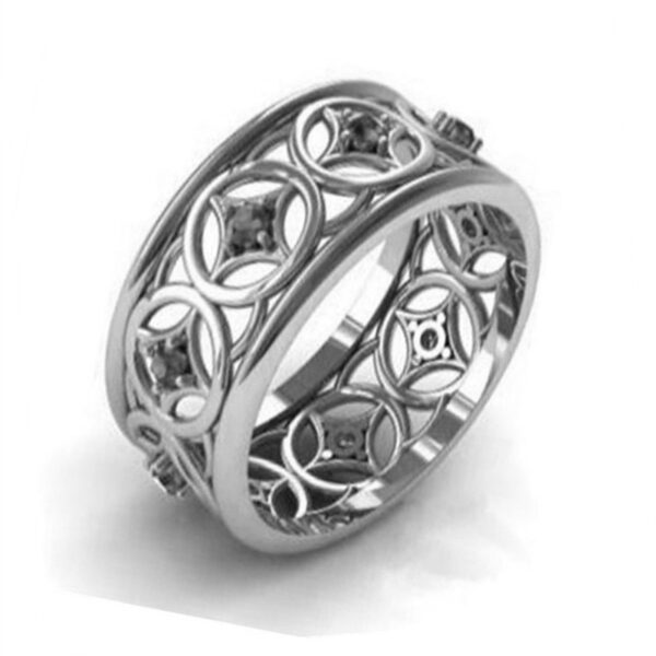 Simple Ring Luxury Domineering Rose Gold Full Diamond Micro Inlaid Zircon - Image 4