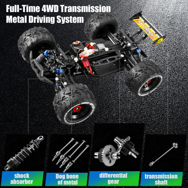 4DRC 1-10 Scale RC Car RC Auto Brushed Moster Truck Remote Control Car Off Road - Image 5