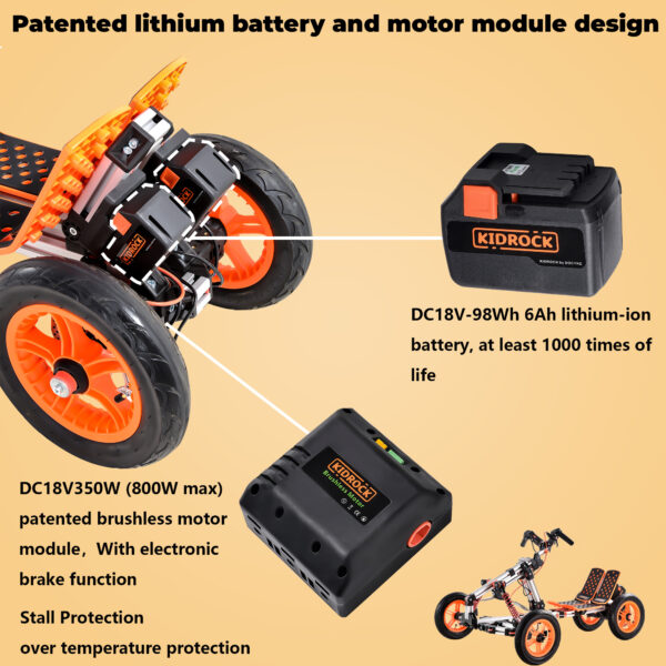 High-strength Material Electric Innovative Go-kart, More Than 20 Assembly Methods, Suitable For Outdoor Sports, Parent-child Interaction - Image 10