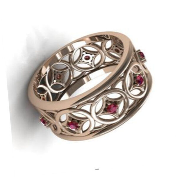 Simple Ring Luxury Domineering Rose Gold Full Diamond Micro Inlaid Zircon - Image 7