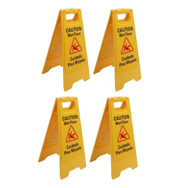 12Pcs Wet Floor Sign Foldable A Frame Caution Floor Sign Plastic 2 Sided for Indoor Outdoor - Image 8