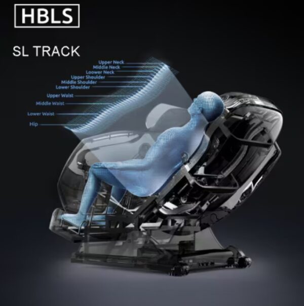 Full Body Zero Gravity Shiatsu Massage Chair SL-Track Recliner With Airbag Speaker LCD Touch Screen Mini Remote Voice Control Back Heat - Image 10