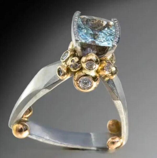 Fashion Electroplated Two-color Blue Diamond Zircon Jewelry - Image 5