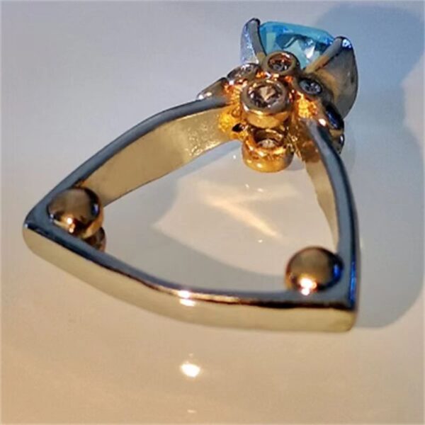 Fashion Electroplated Two-color Blue Diamond Zircon Jewelry - Image 2