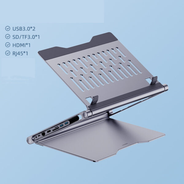 Lapstop Stand With 8-in-1 Docking Station - Image 4