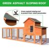 Wooden Chicken Coop Outdoor Hen House With Nest Box Wire Fence Poultry Cage