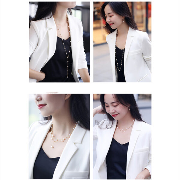 5.5-7.5mm Freshwater Pearl Gypsophila Necklace - Image 2