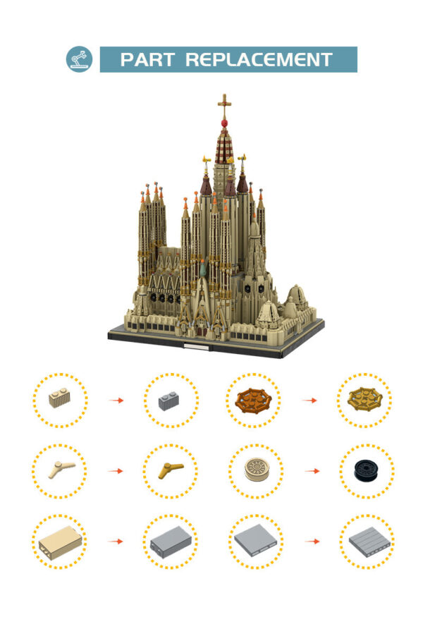 Street View Building Series Barcelona Sagrada Familia Building Block Set Model - Image 9