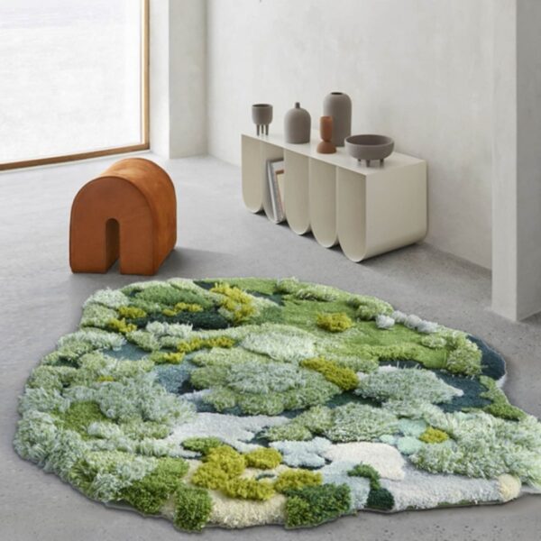 Irregular Rug Handmade Wool Living Room Bedroom Bedside - Image 3