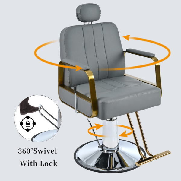 Metal Barber Salon Chair - Image 2