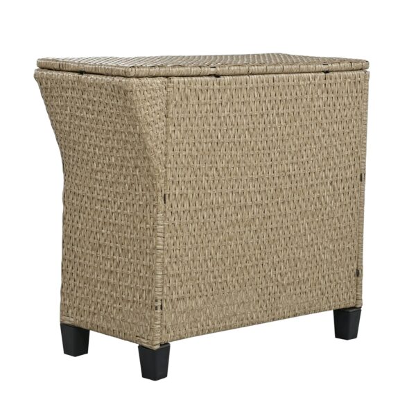 U Style 6-Person Fan-Shaped Rattan Set With Cushions   Table - Image 9