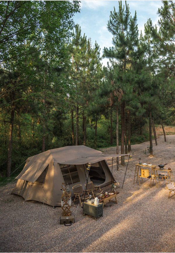Camping Outside Two Rooms One Hall Ridge Automatic Tent Waterproof - Image 3